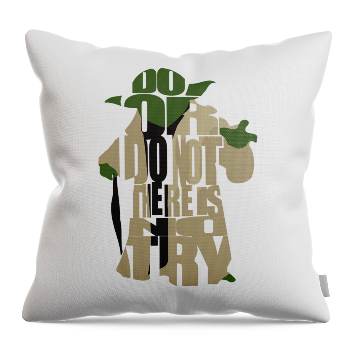 Yoda Throw Pillow featuring the digital art Yoda - Star Wars by Inspirowl Design