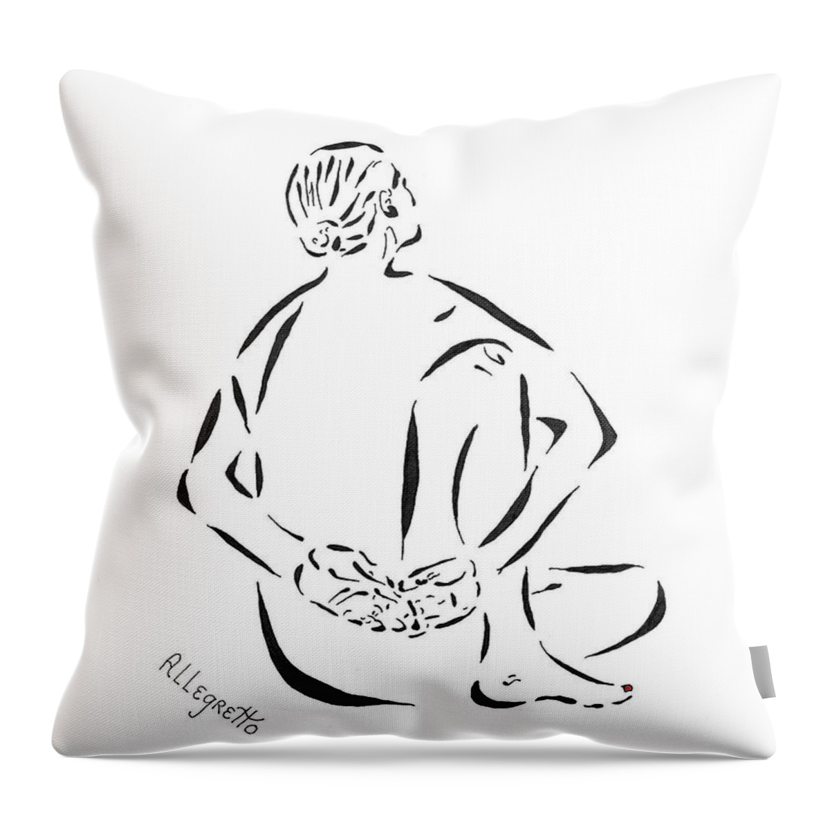  Throw Pillow featuring the painting Yoga by Pamela Allegretto