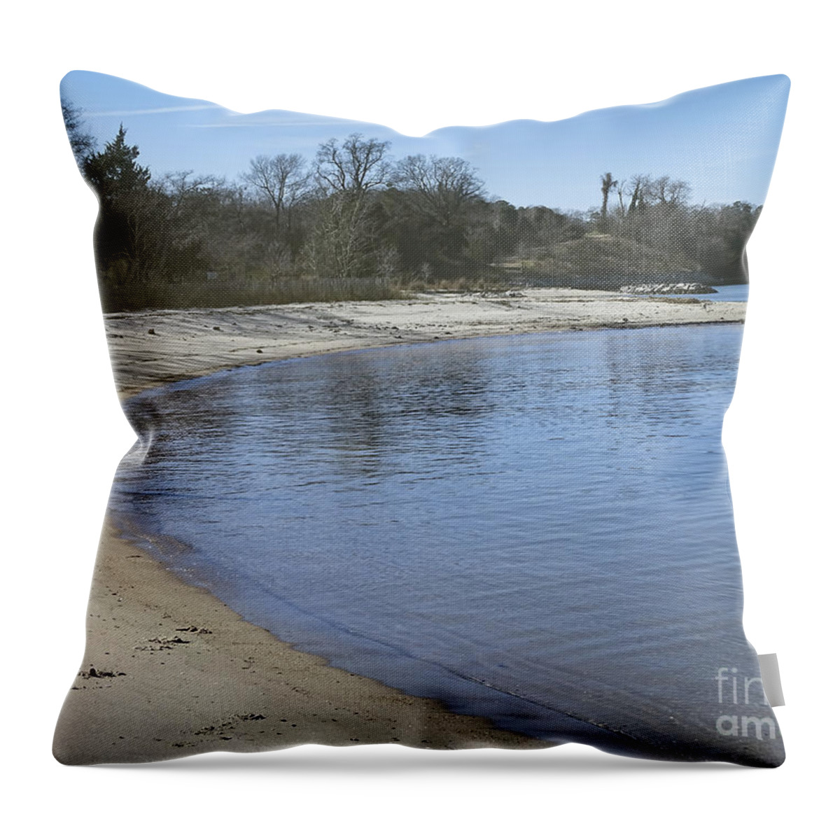  Throw Pillow featuring the photograph York River by Melissa Messick
