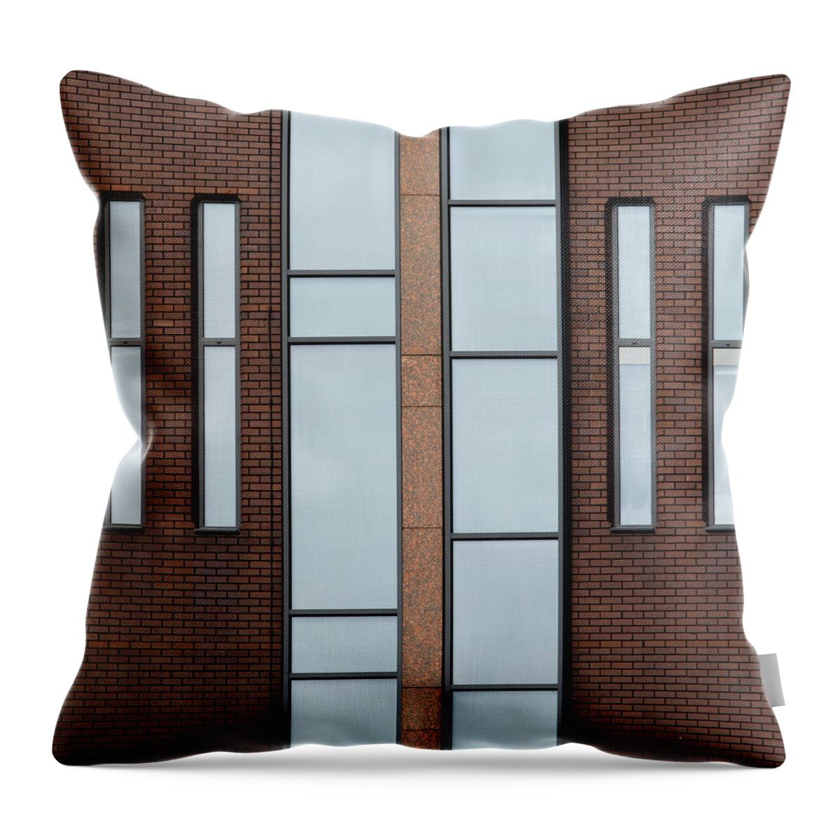Urban Throw Pillow featuring the photograph Square - Yorkshire Windows 2 by Stuart Allen