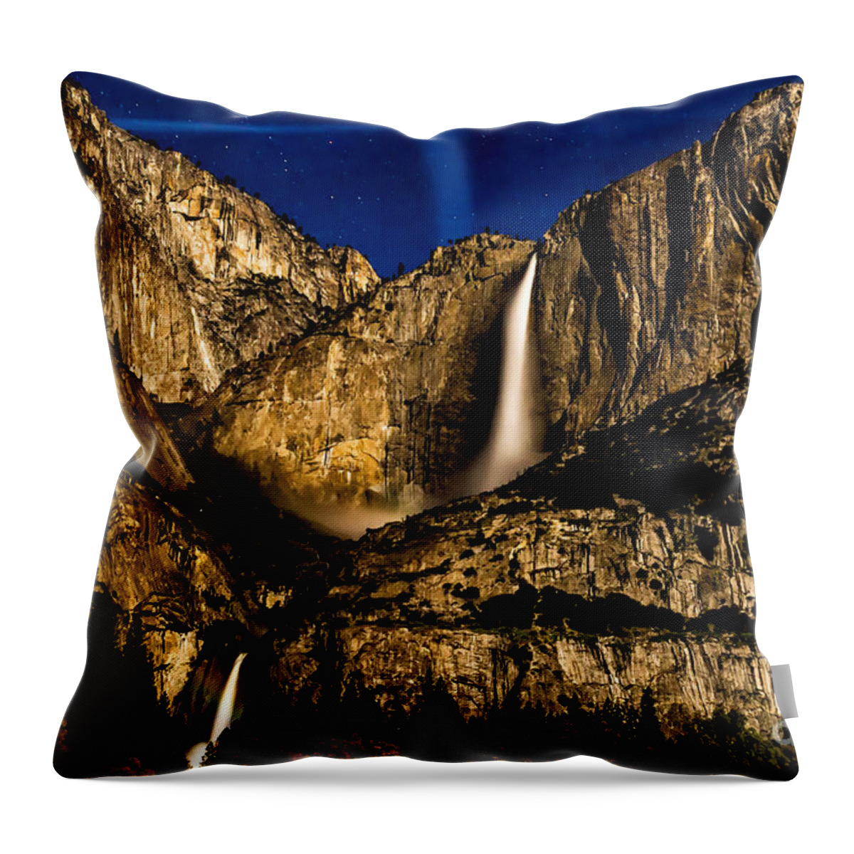 Moonbow Throw Pillow featuring the photograph Night Falls by Paul Gillham