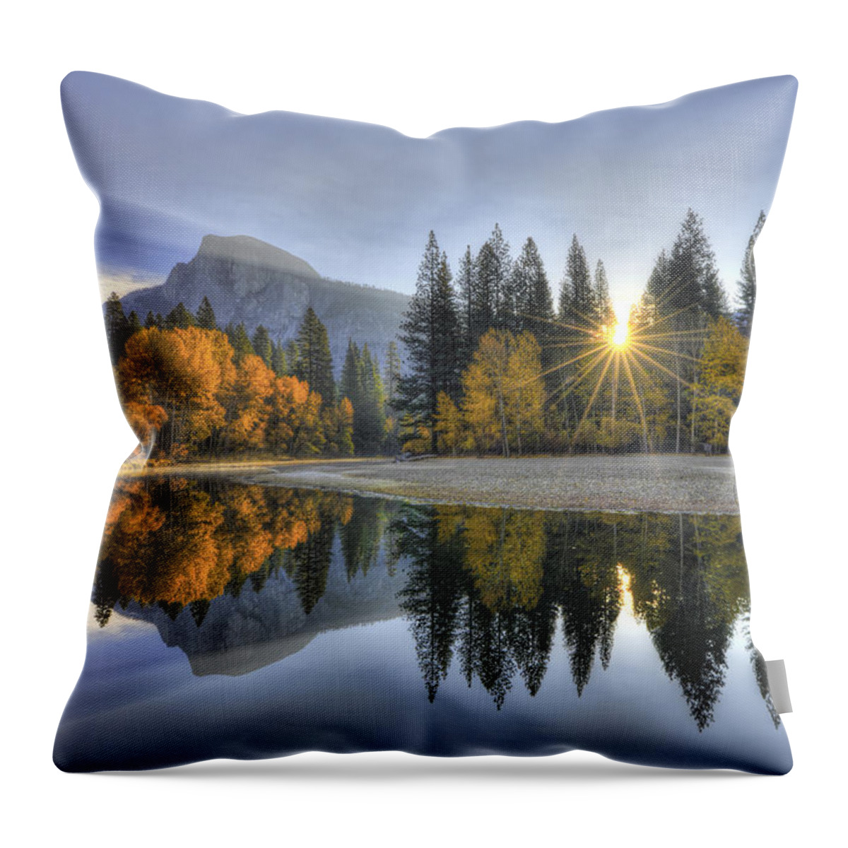 Mark Whitt Throw Pillow featuring the photograph Yosemite Reflections by Mark Whitt