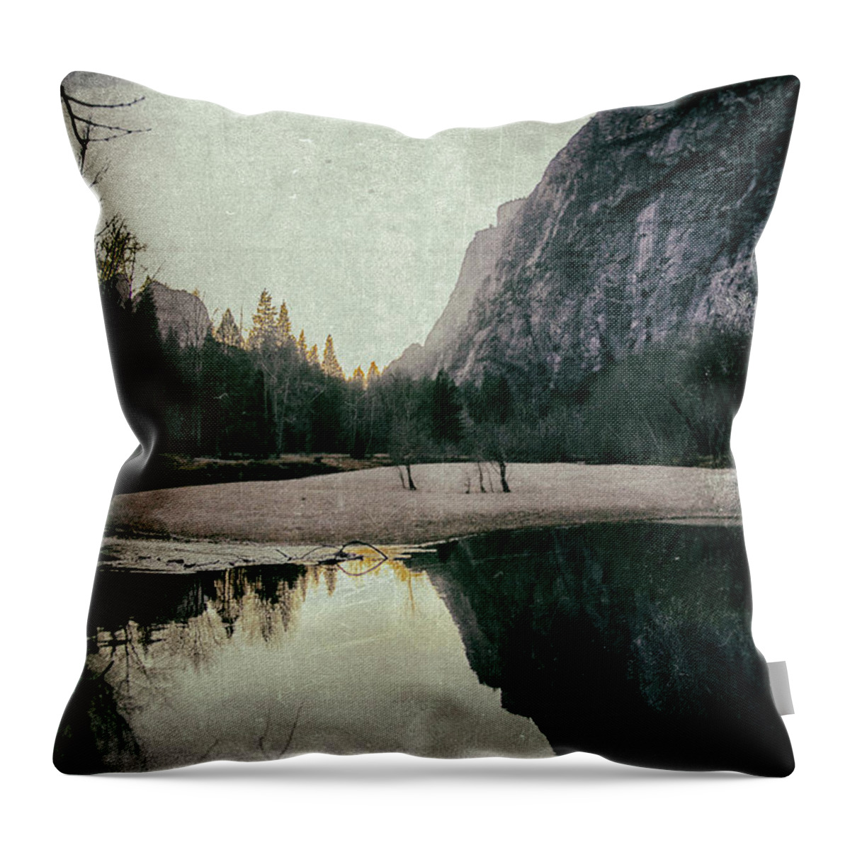Yosemite Throw Pillow featuring the photograph Yosemite Valley Merced River by Lawrence Knutsson