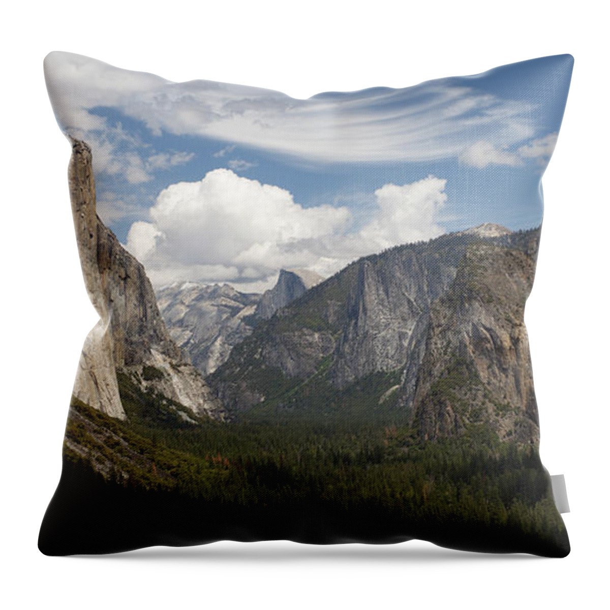 California Throw Pillow featuring the photograph Yosemite Valley - Tunnel View by Harold Rau