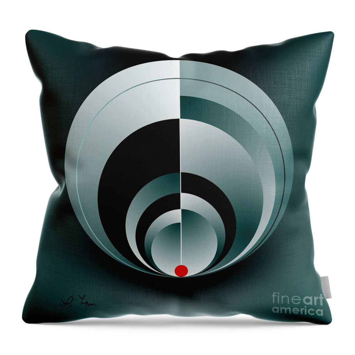  Throw Pillow featuring the digital art You Are Here by Leo Symon