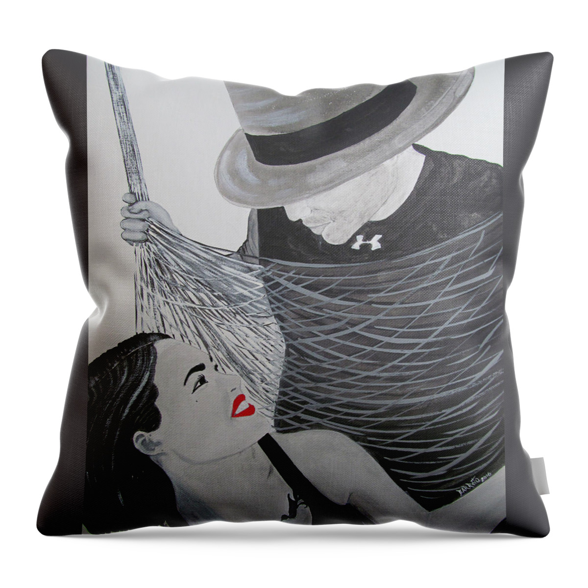 Love Throw Pillow featuring the painting You Are The One by Gloria E Barreto-Rodriguez
