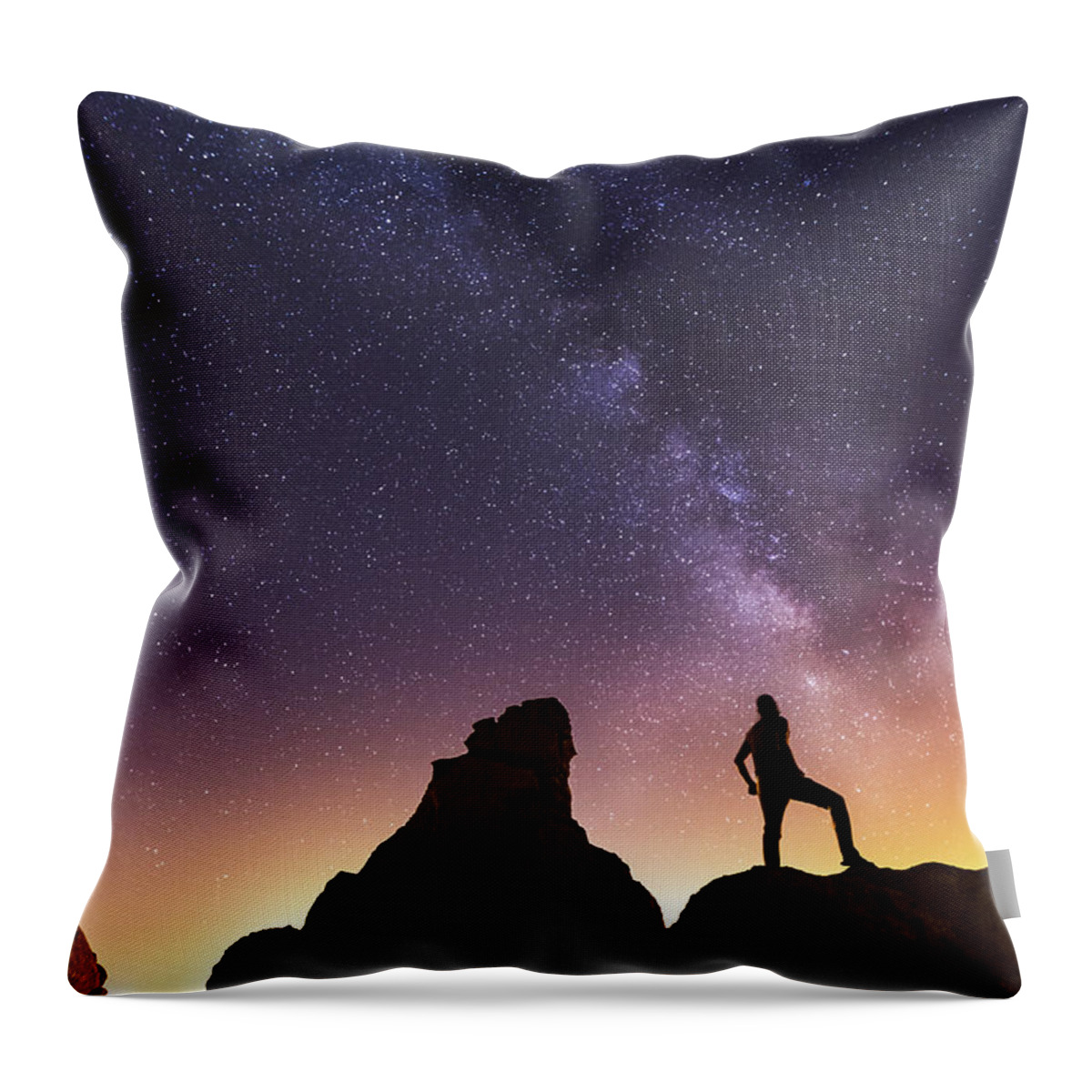 Milkyway Throw Pillow featuring the photograph You Cant Take The Sky From Me by Tassanee Angiolillo