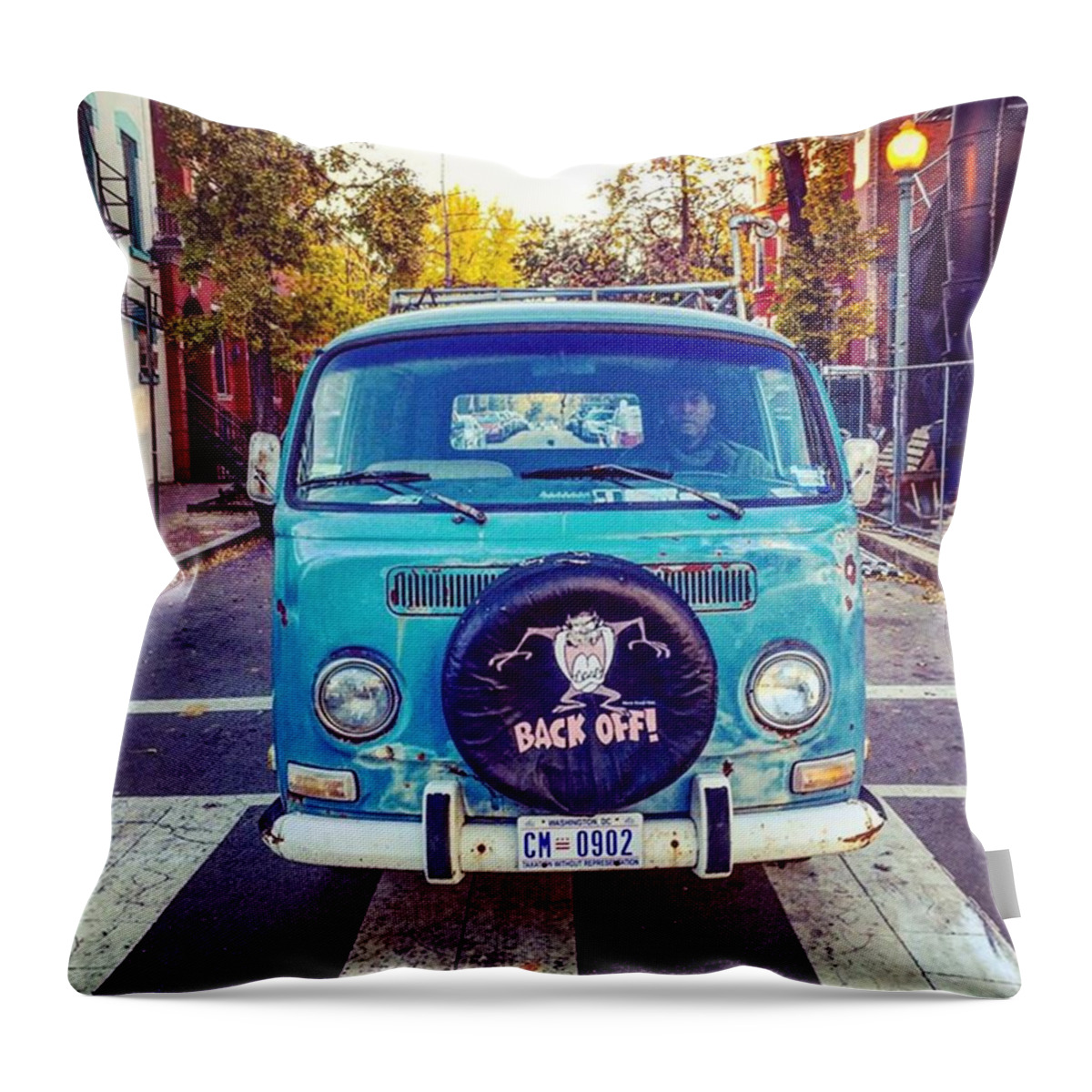Blue Throw Pillow featuring the photograph You Don't Want To Mess With This by Sandy Major Photography