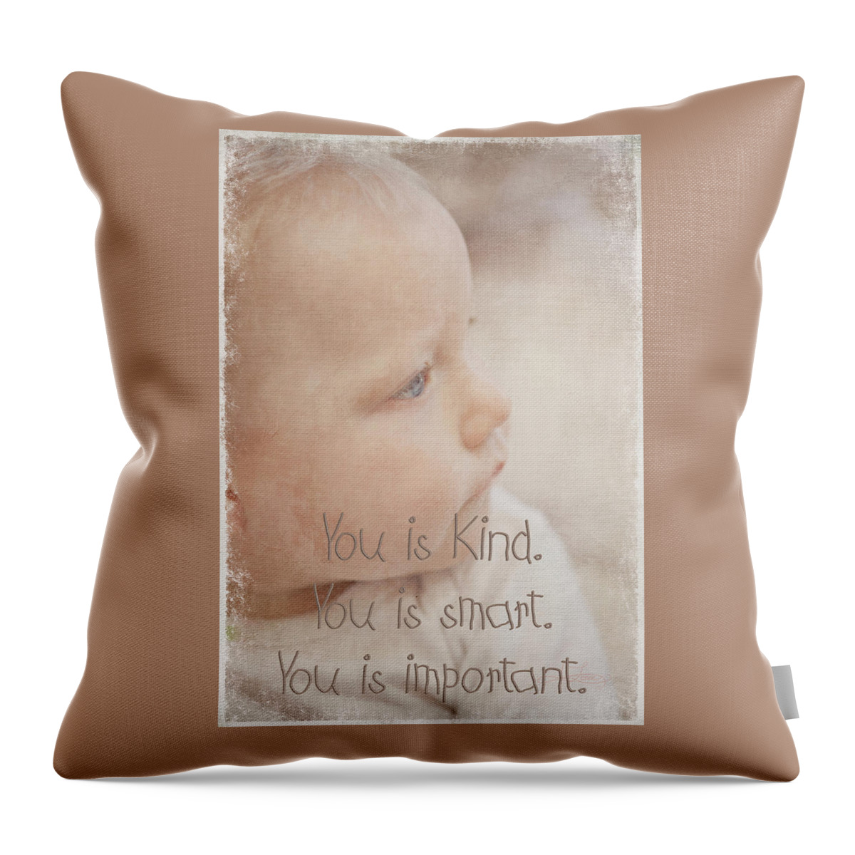 Baby Throw Pillow featuring the photograph You Is Kind by Jill Love