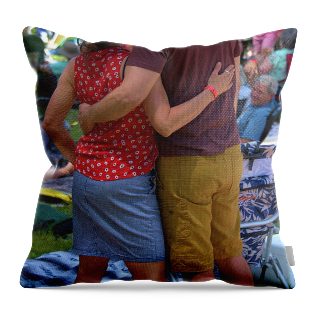 Couple Throw Pillow featuring the photograph Young Couple by Josephine Buschman