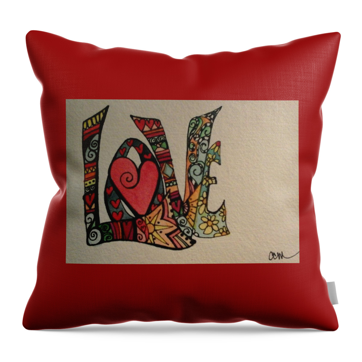 Love Throw Pillow featuring the painting Your big heart by Claudia Cole Meek