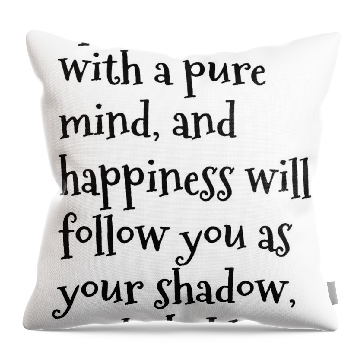 Buddha Throw Pillow featuring the mixed media Your Shadow by Joseph S Giacalone