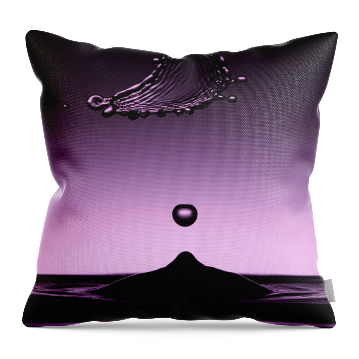 Minimalism Throw Pillow featuring the photograph Zen Balance. Water Splash by Dmitry Soloviev