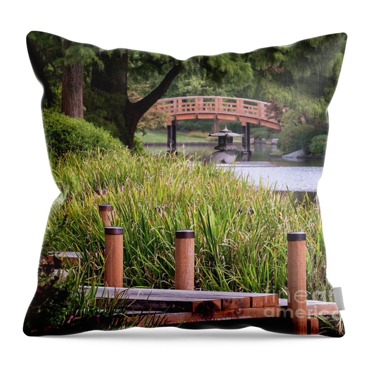 Garden Throw Pillow featuring the photograph Zen Garden by Andrea Silies