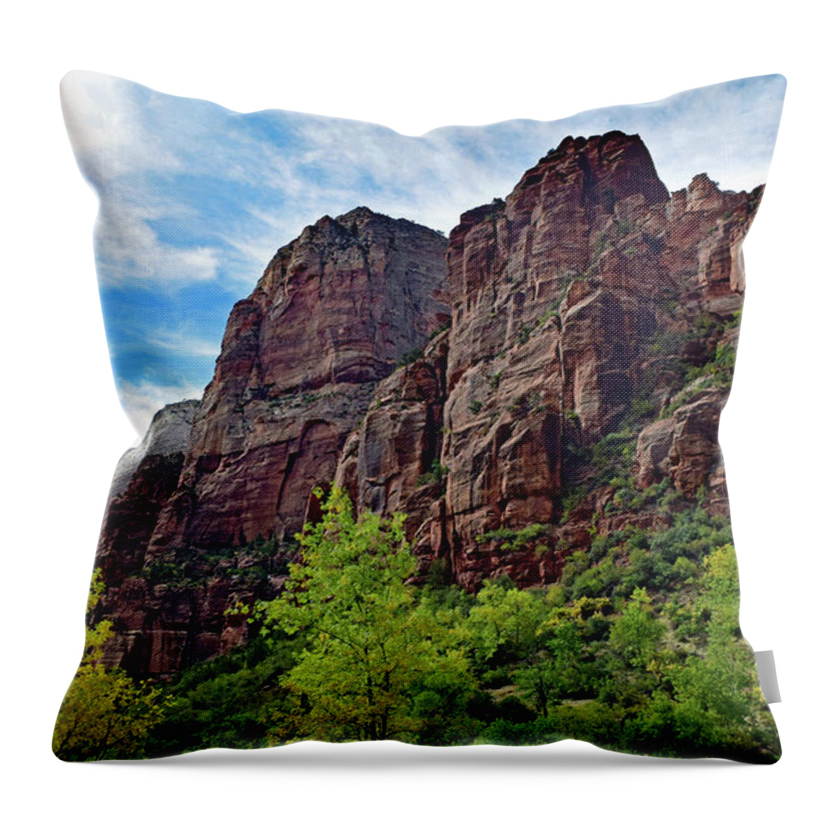 Zion Throw Pillow featuring the photograph Zion No. 67-1 by Sandy Taylor