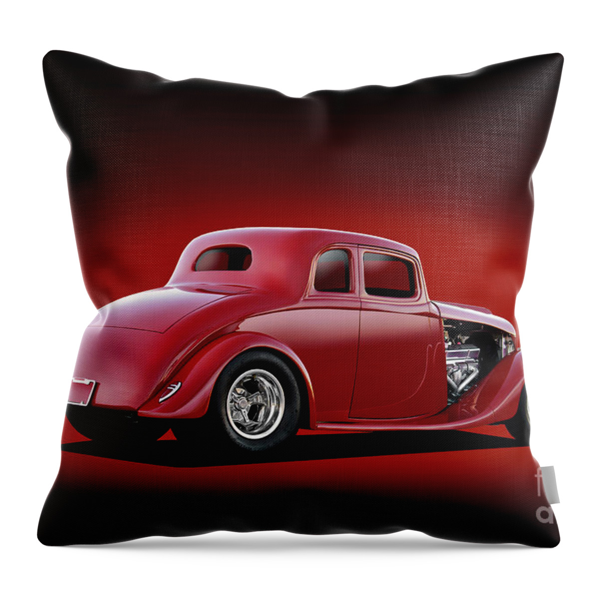 1933 Willys Coupe Throw Pillow featuring the photograph 1933 Willys Model 77 Coupe by Dave Koontz