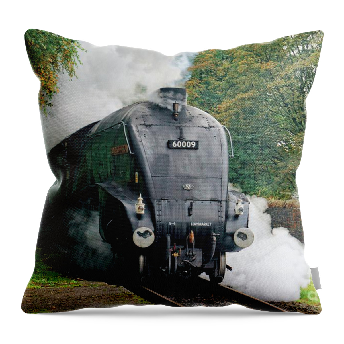 Steam Throw Pillow featuring the photograph 60009 Union Of South Africa #2 by David Birchall