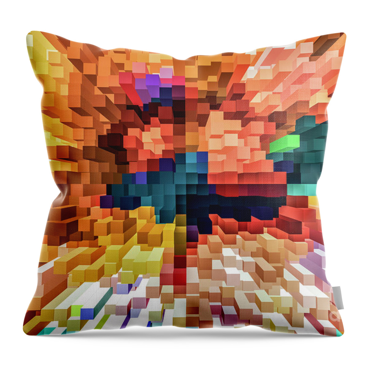Steps Throw Pillow featuring the photograph Abstract Colorful Particle Background #1 by Xuanyu Han