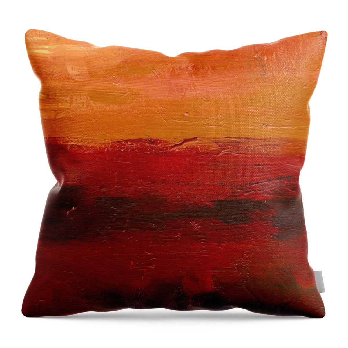Art Throw Pillow featuring the digital art Abstract Painting #1 by Quantum orange