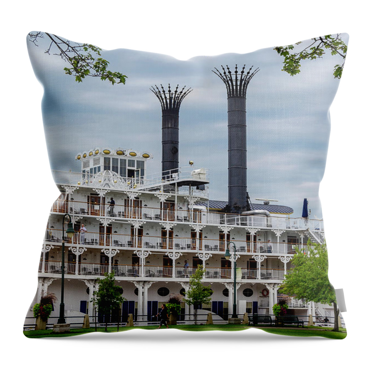 American Queen Throw Pillow featuring the photograph American Queen #1 by Phil S Addis