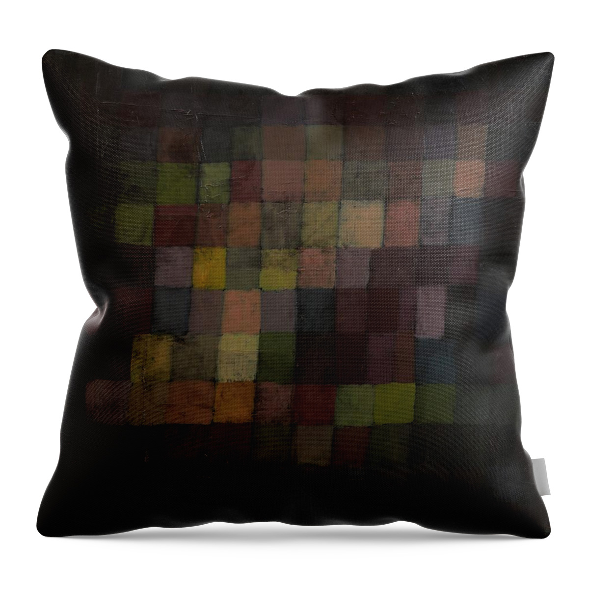Abstract Throw Pillow featuring the painting Ancient Sound by Paul Klee