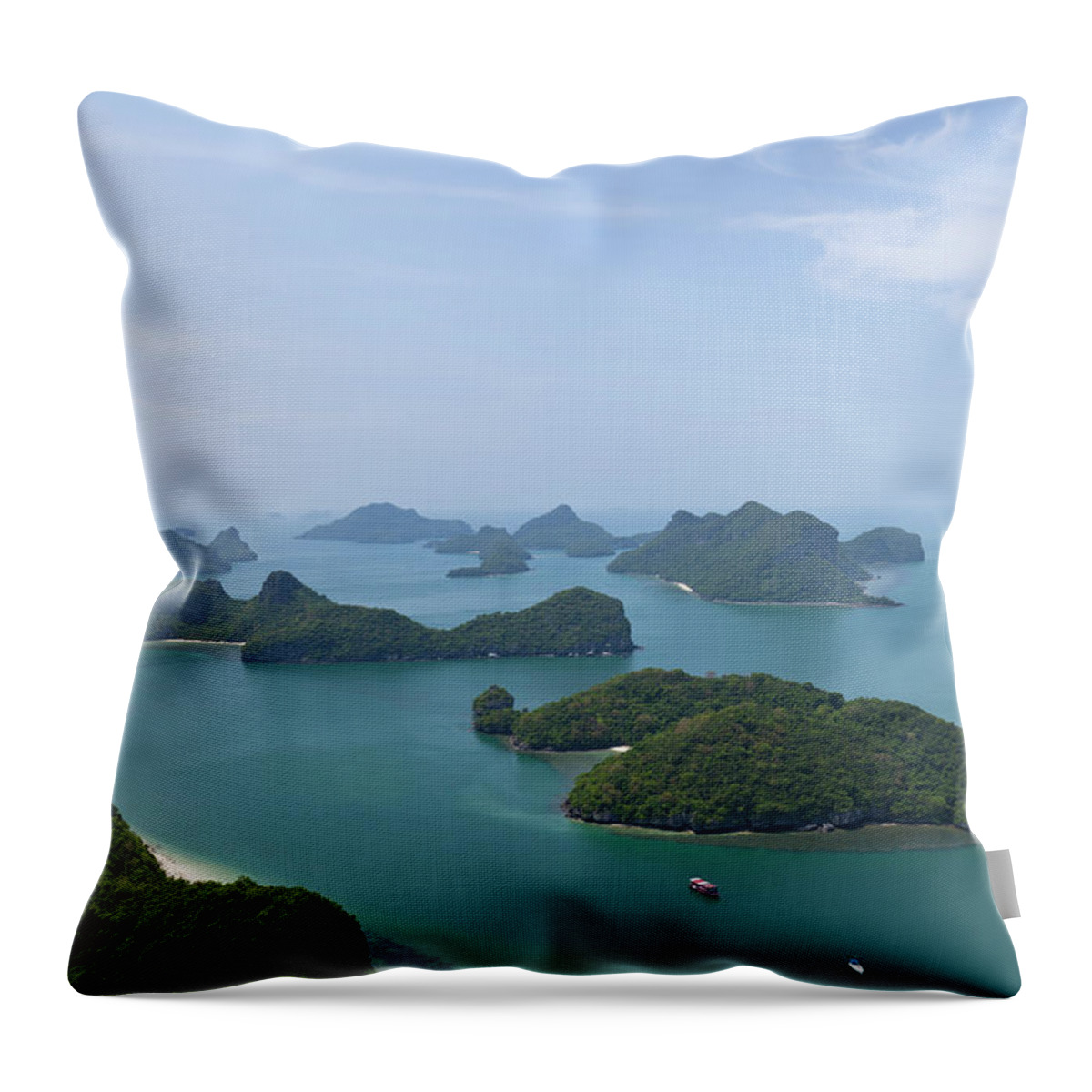 Archipelago Throw Pillow featuring the photograph Ang Thong Marine Park #1 by 35007