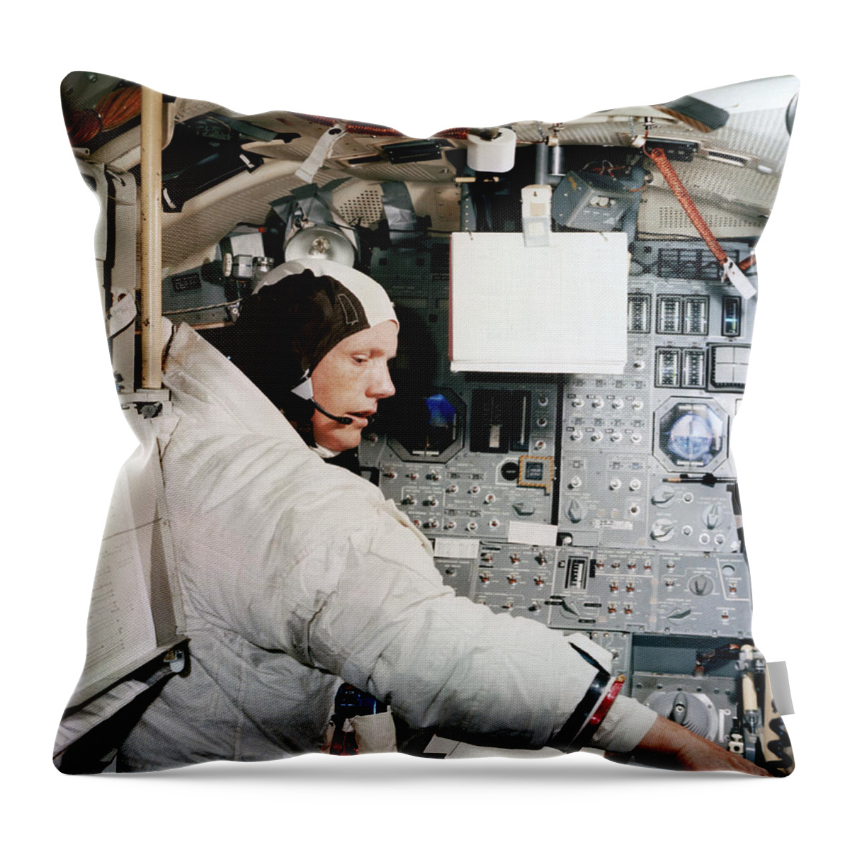 1969 Throw Pillow featuring the photograph Apollo 11, Lunar Module Mission #2 by Science Source
