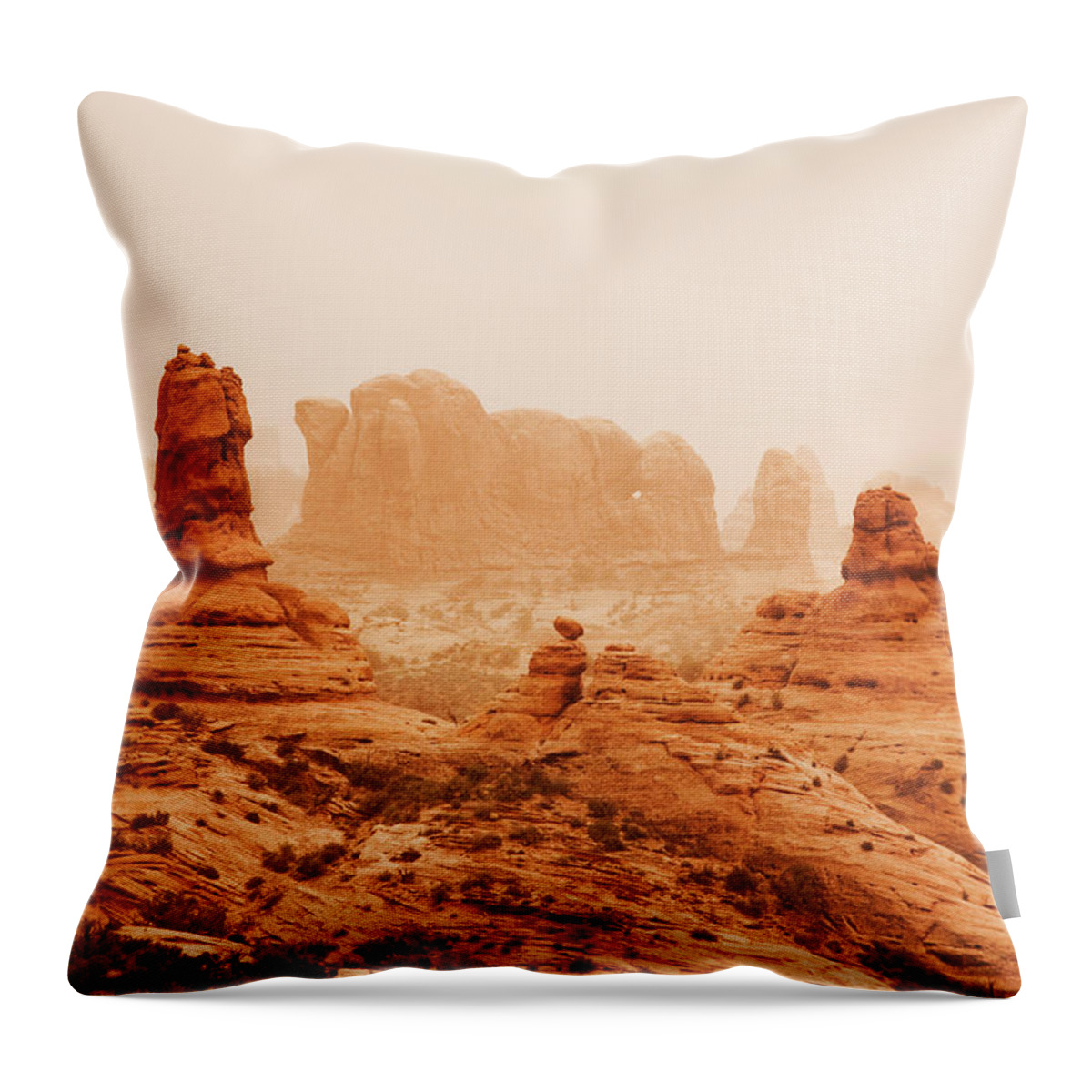 Estock Throw Pillow featuring the digital art Arches National Park, Utah #1 by Stefano Amantini