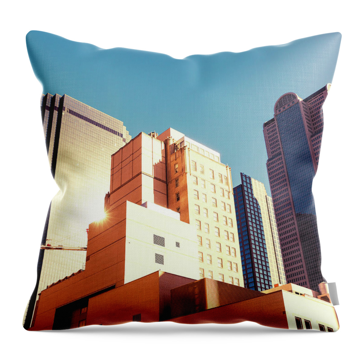Financial Building Throw Pillow featuring the photograph Architecture, Dallas Financial District #1 by Moreiso