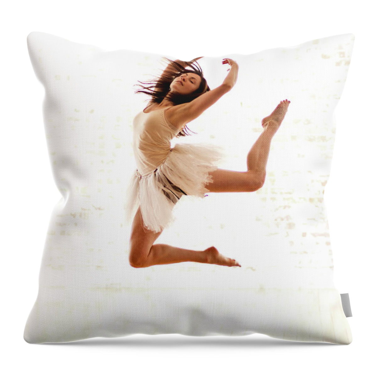 Ballet Dancer Throw Pillow featuring the photograph Ballet Dancer #1 by Phil Payne Photography