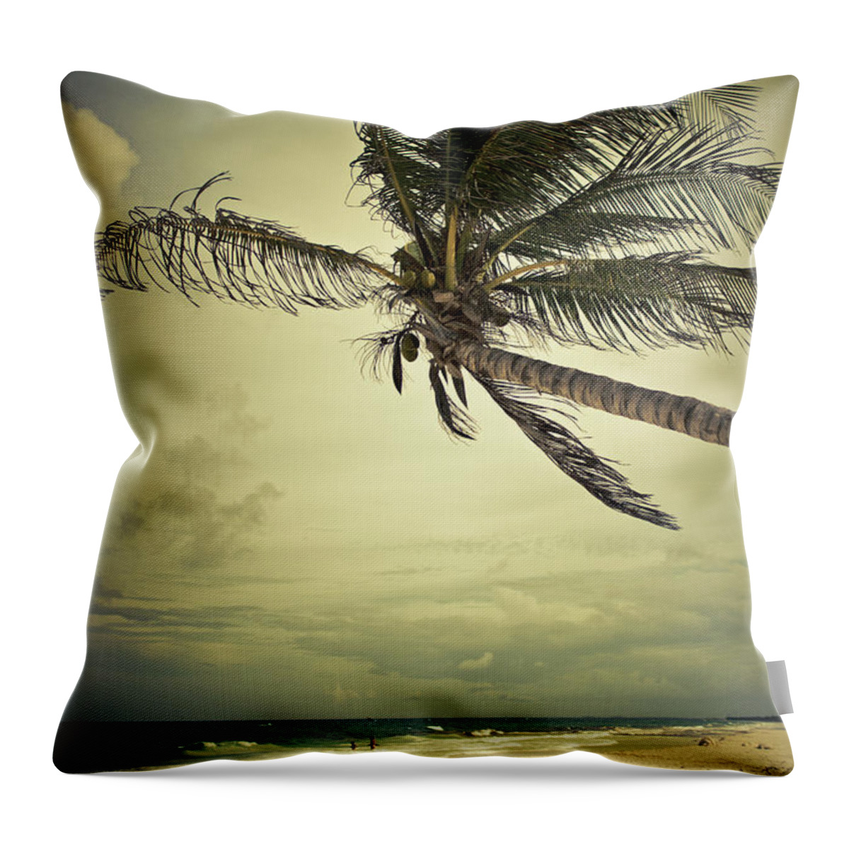 Latin America Throw Pillow featuring the photograph Beach In Mexico #1 by Thepalmer