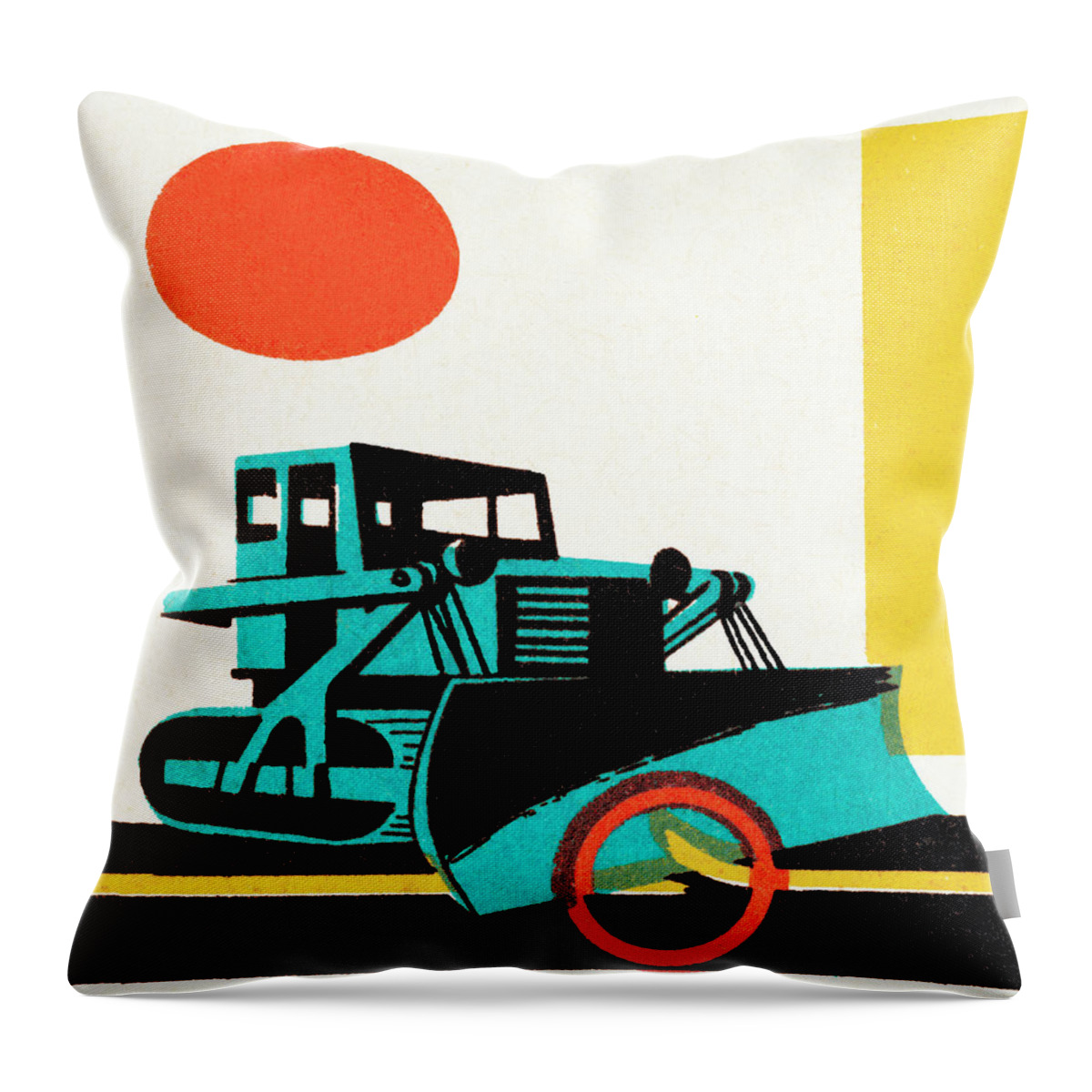 Build Throw Pillow featuring the drawing Blue machinery #1 by CSA Images