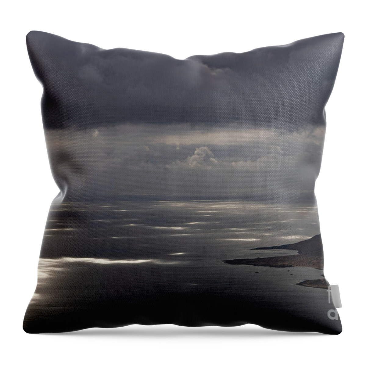 Spain Throw Pillow featuring the photograph Canarias Islands, Lanzarote Landscape, Spain by 