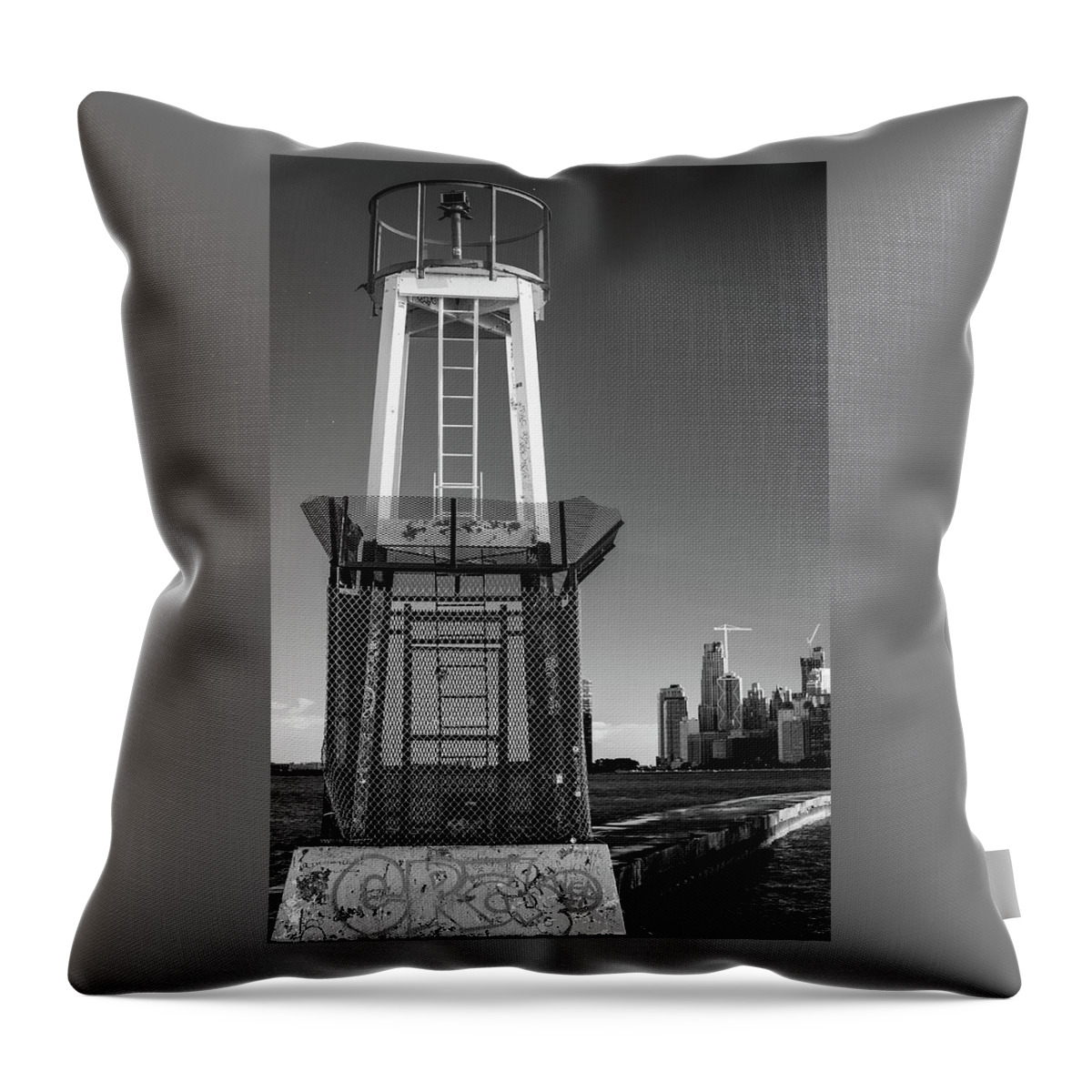 Winterpacht Throw Pillow featuring the photograph Chicago Lake Front #1 by Miguel Winterpacht