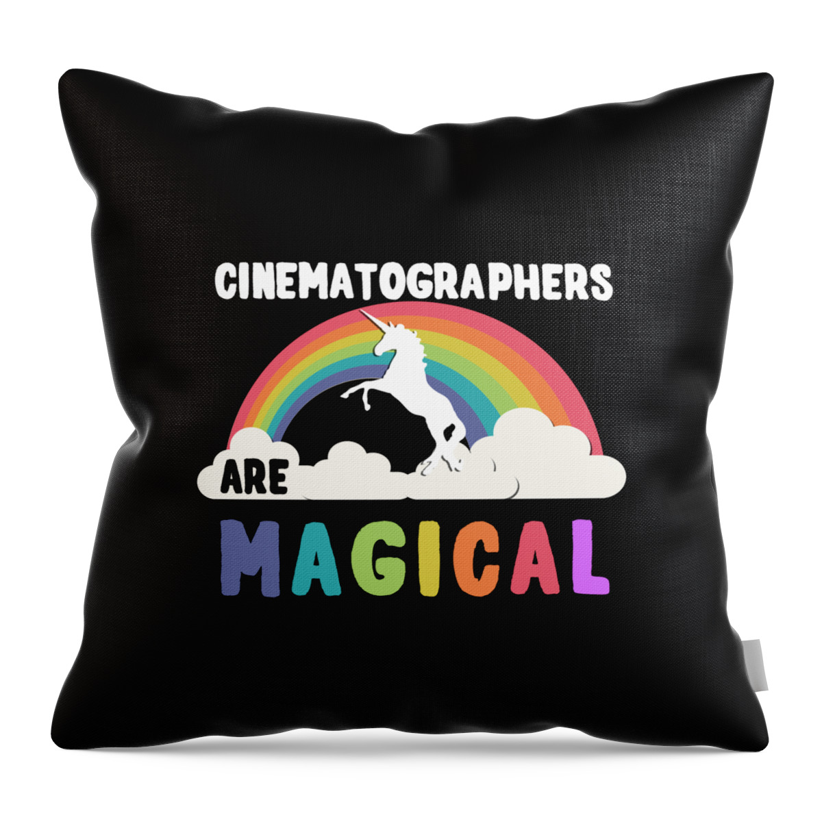 Unicorn Throw Pillow featuring the photograph Cinematographers Are Magical #1 by Flippin Sweet Gear
