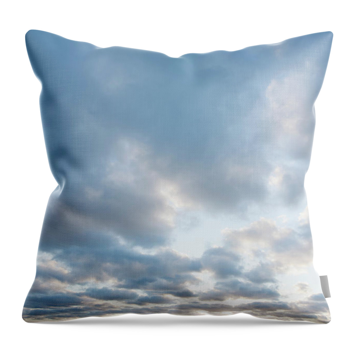 Tranquility Throw Pillow featuring the photograph Clouds In Evening Sky #1 by Nine Ok