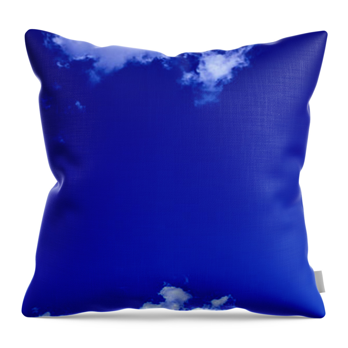 Panoramic Throw Pillow featuring the photograph Cloudy Blue Sky #1 by Jacobs Stock Photography