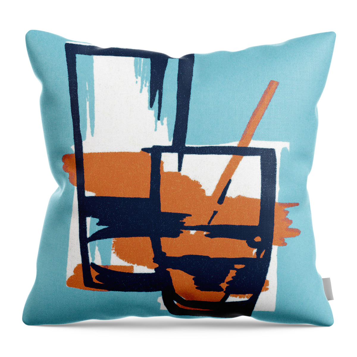 Alcohol Throw Pillow featuring the drawing Cocktails #1 by CSA Images