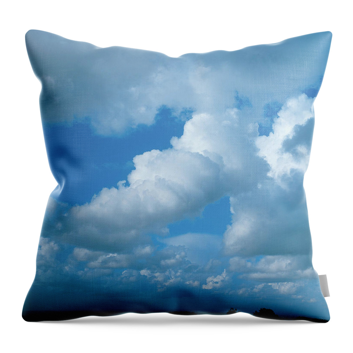 Outdoors Throw Pillow featuring the photograph Cumulus Clouds #1 by Digital Vision.