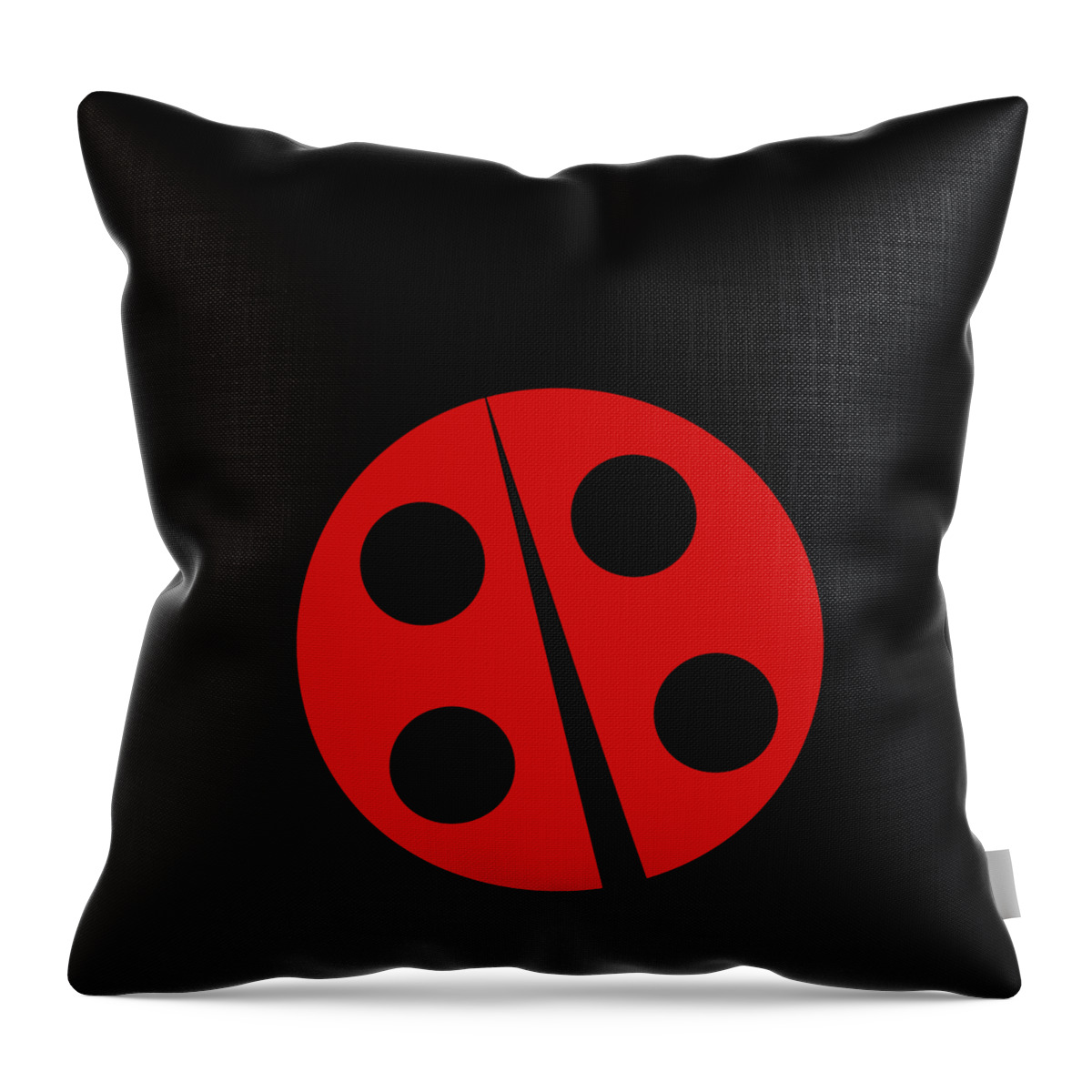 Cute Throw Pillow featuring the digital art Cute Ladybug #1 by Flippin Sweet Gear