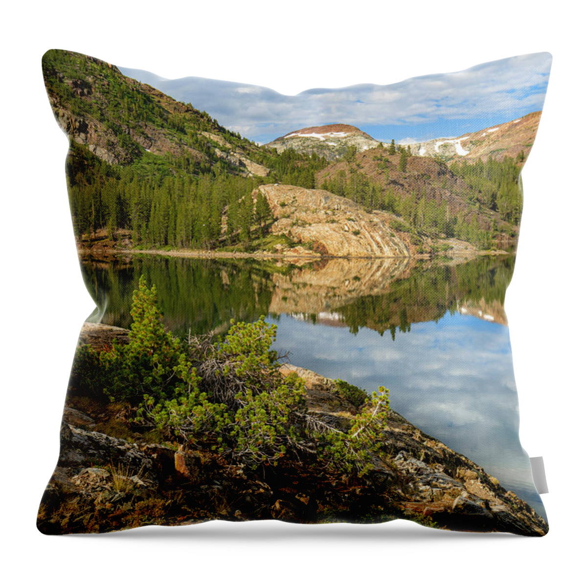 00574882 Throw Pillow featuring the photograph Dana Plateau From Ellery Lake, Sierra Nevada, Inyo National Forest, California #1 by Tim Fitzharris