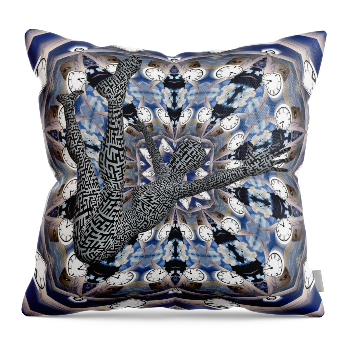 Abstract Throw Pillow featuring the digital art Dreams #1 by Bruce Rolff