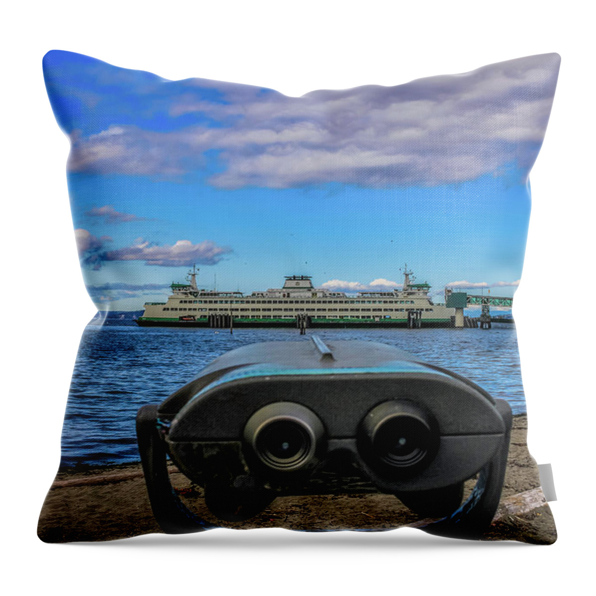 Beach Throw Pillow featuring the photograph Edmonds Beach #1 by Anamar Pictures