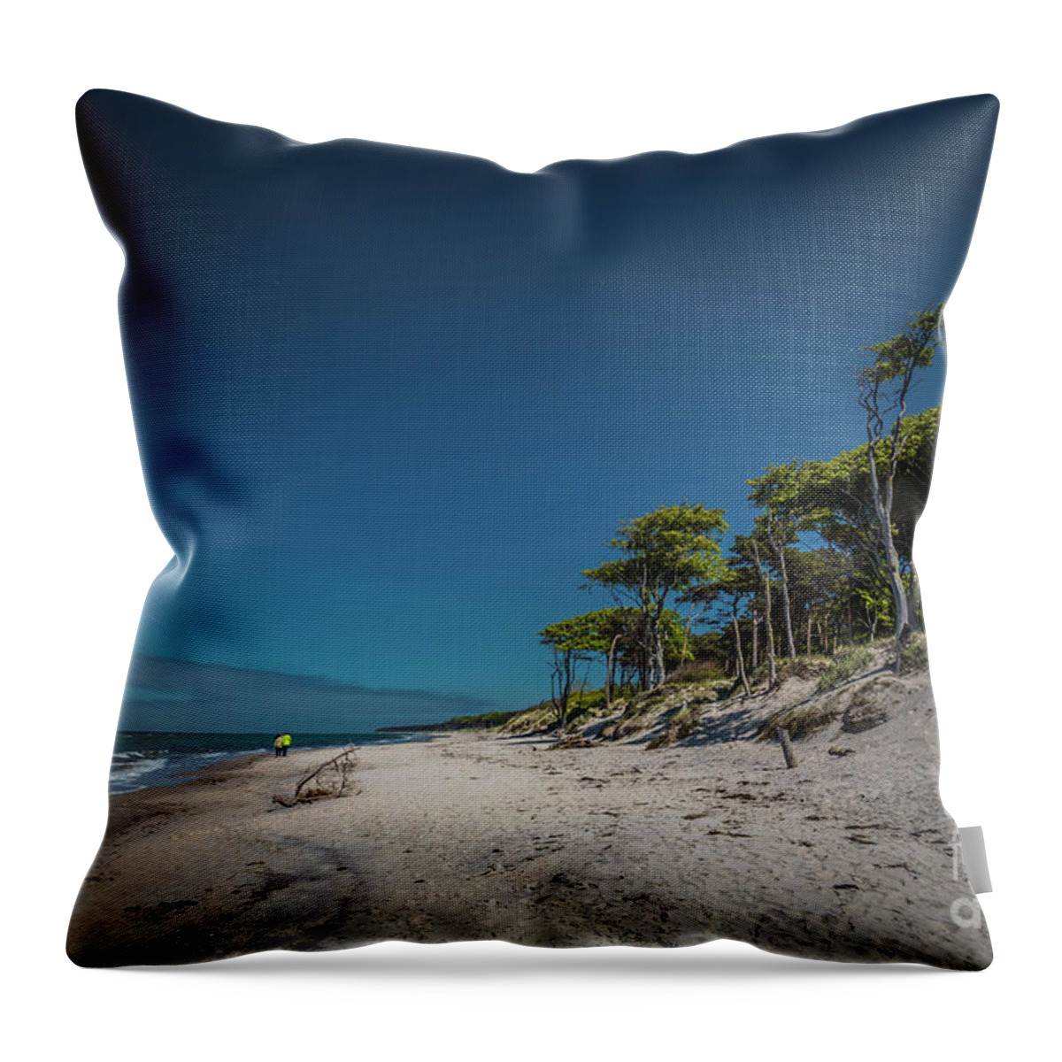 Fischland Throw Pillow featuring the photograph Feel the Breeze #1 by Eva Lechner