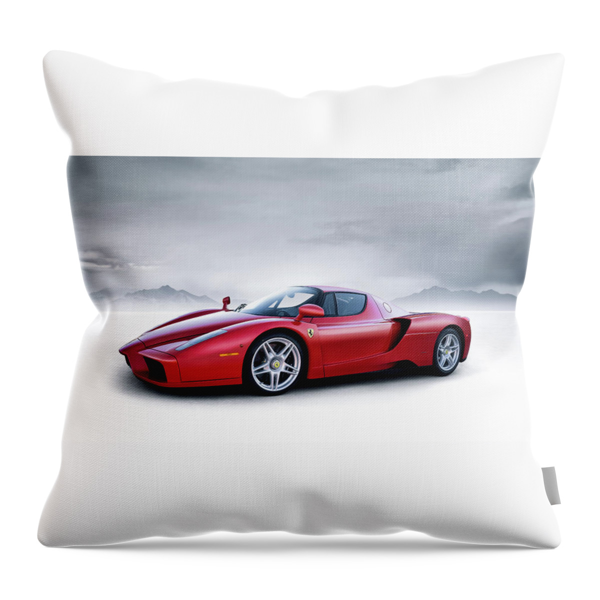 Ferrari Throw Pillow featuring the digital art Ferrari Enzo #1 by Douglas Pittman