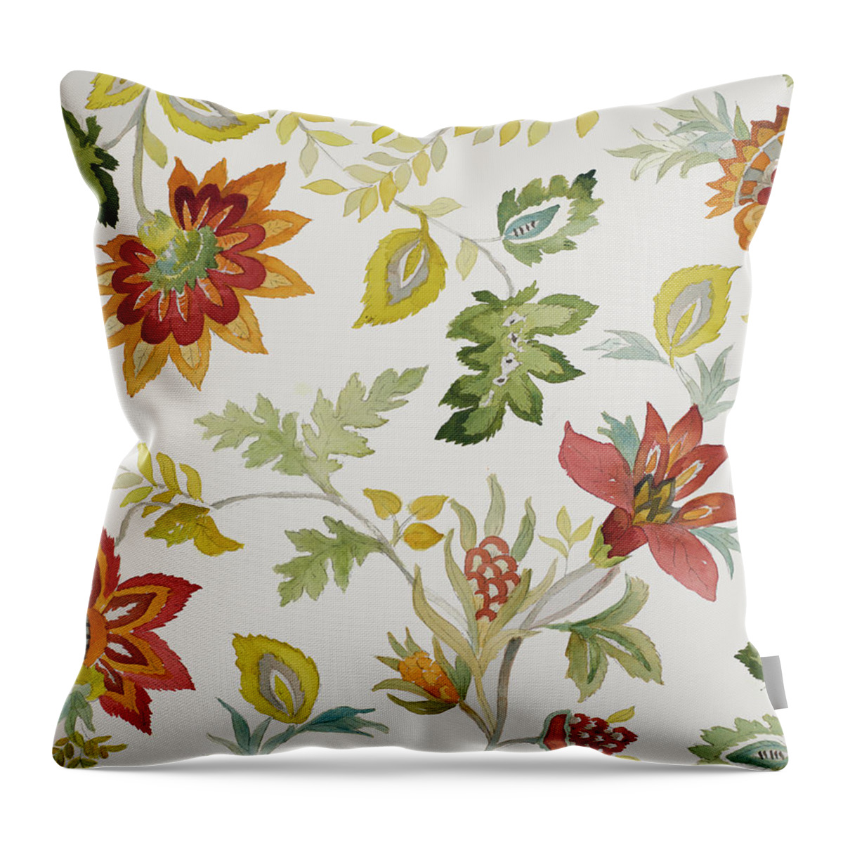 Festive Throw Pillow featuring the painting Festive Harvest #1 by Lanie Loreth