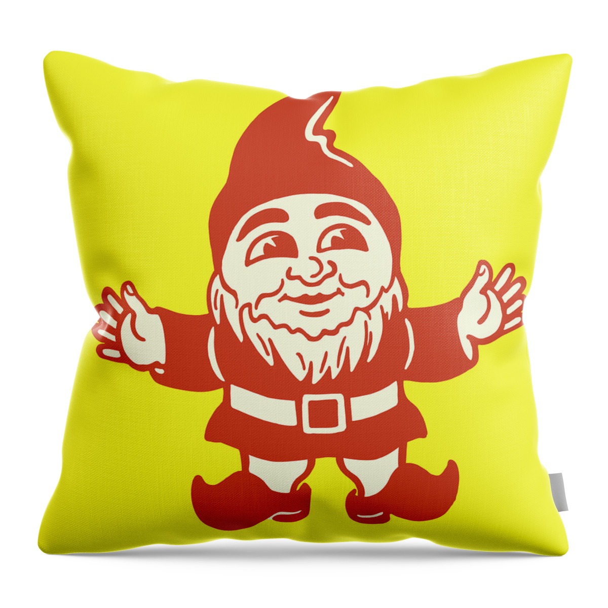 Accessories Throw Pillow featuring the drawing Gnome #1 by CSA Images