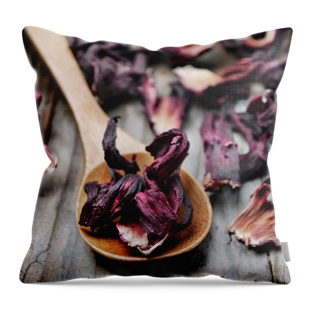 Tea Throw Pillow featuring the photograph Hibiscus Tea #1 by Jelena Jovanovic