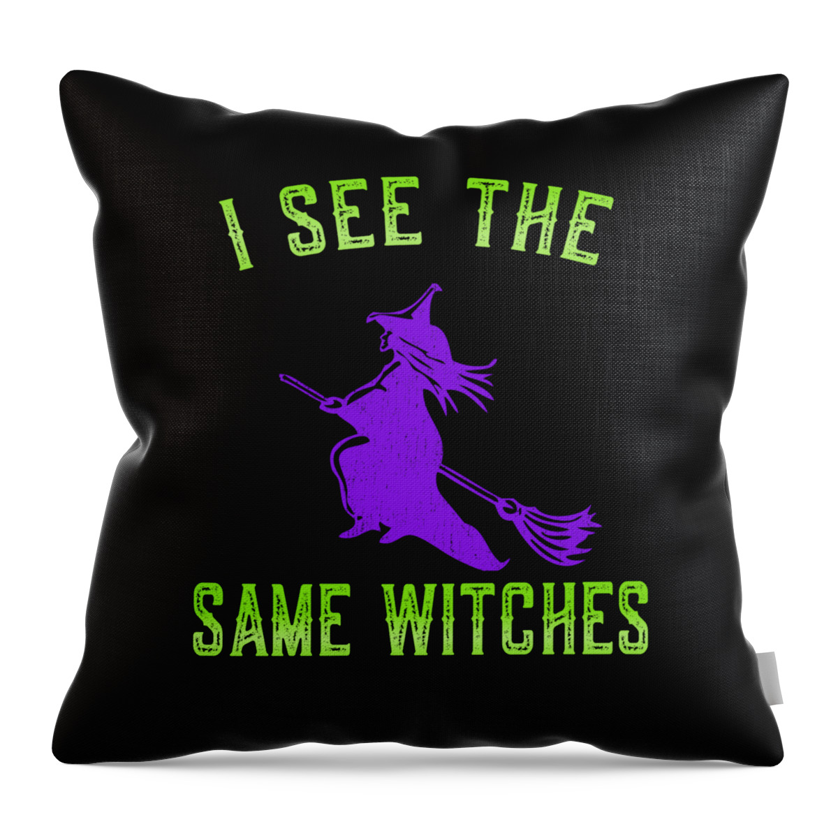 Cool Throw Pillow featuring the digital art I See The Same Witches #1 by Flippin Sweet Gear
