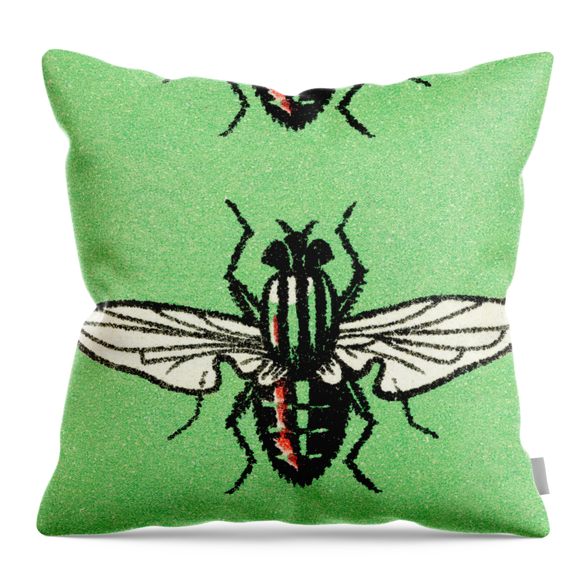 Animal Throw Pillow featuring the drawing Insects #1 by CSA Images